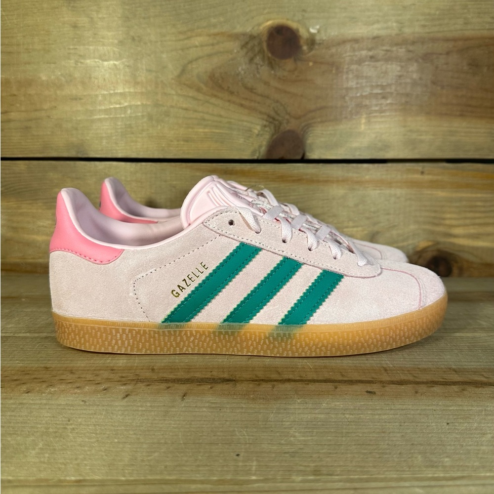 adidas Gazelle Pink and Green Sneakers